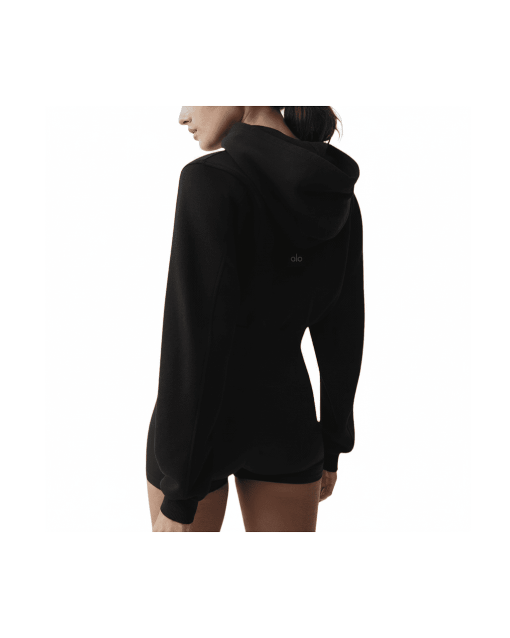 Sweat à capuche zippé court Alo