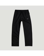 Plugmarket Nike Solo Swoosh black polyester jogging pants with embroidered Swoosh logo.