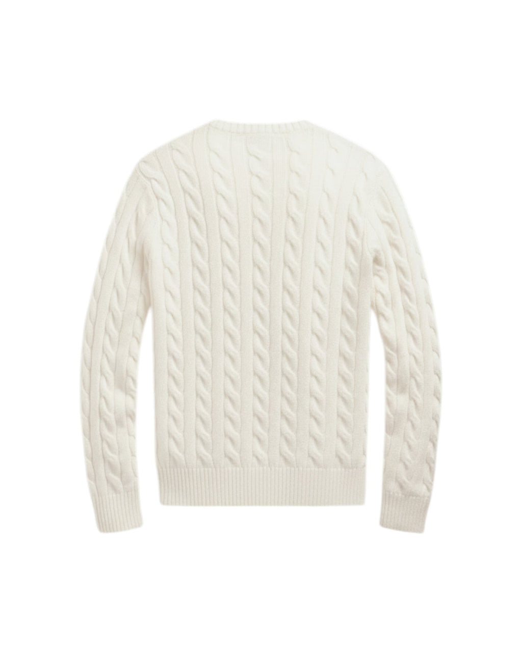 Plugmarket Ralph Lauren cream cable knit crewneck sweater