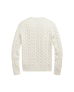 Plugmarket Ralph Lauren cream cable knit crewneck sweater
