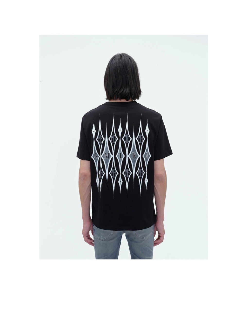 T-Shirt Amiri Argyle Tee Noir