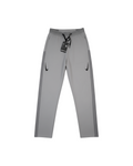 Plugmarket grey Nike Aeroswift running pants with black drawstring and side stripe detail.